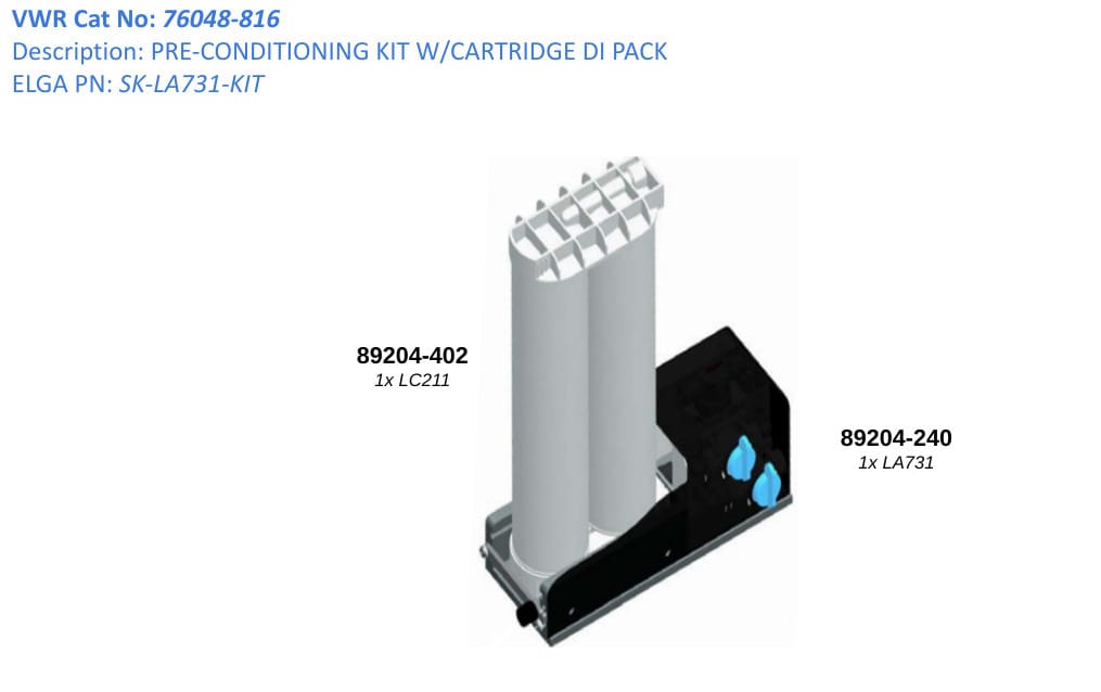 Accessories for ELGA Water Purification Systems