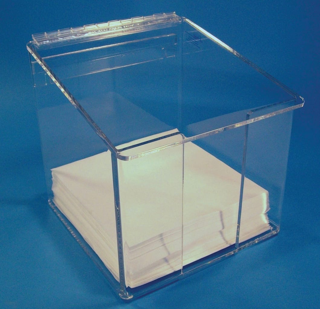 Cleanroom Wiper Dispensers, Hinged Lid, S-Curve Technologies