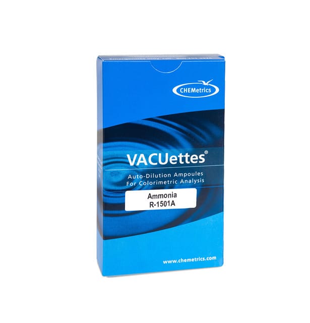 Ammonia CHEMets and VACUettes High Range Visual Kits, CHEMetrics