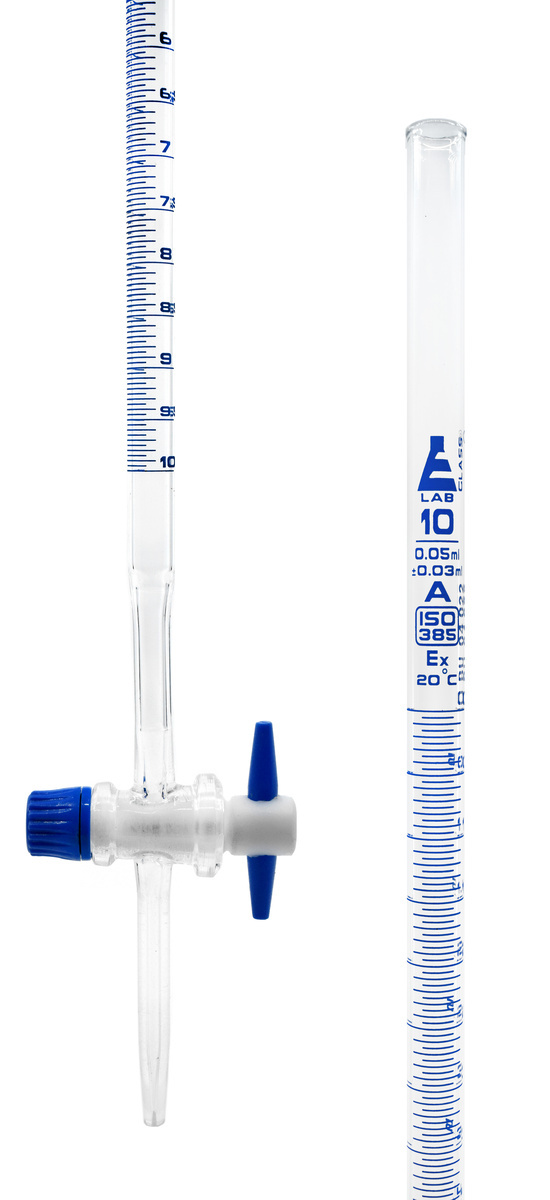 Eisco Glass Burettes with PTFE Key Stopcock