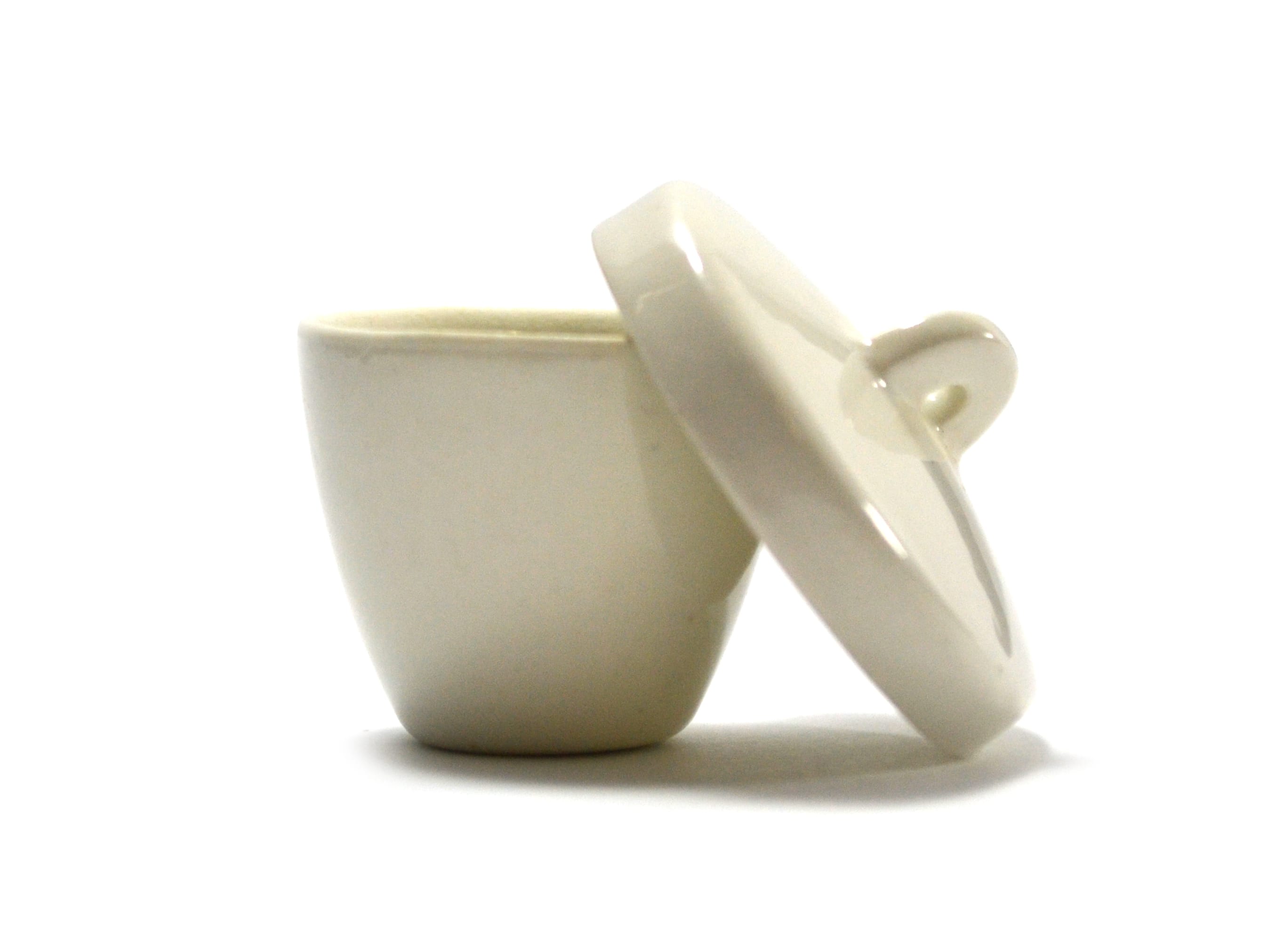 Eisco Porcelain Crucible with Lid, Tall Form