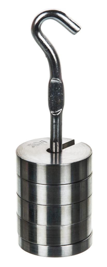 Eisco® 4-Piece Slotted Mass Set with Hanger, Stainless Steel