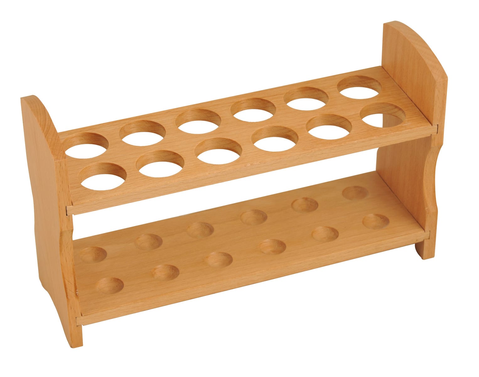 Eisco Wooden Test Tube Rack, 12 Holes, for 28 mm tubes