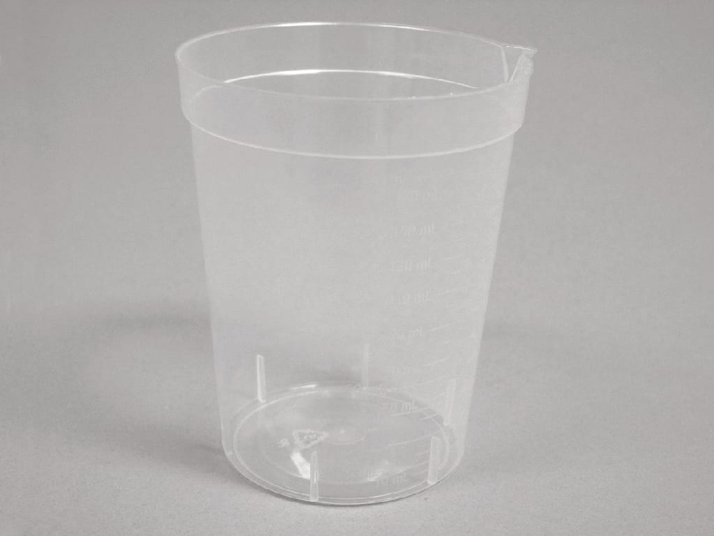 Beaker-Style Collection Cup with Pour Spout, 180 mL, Therapak®