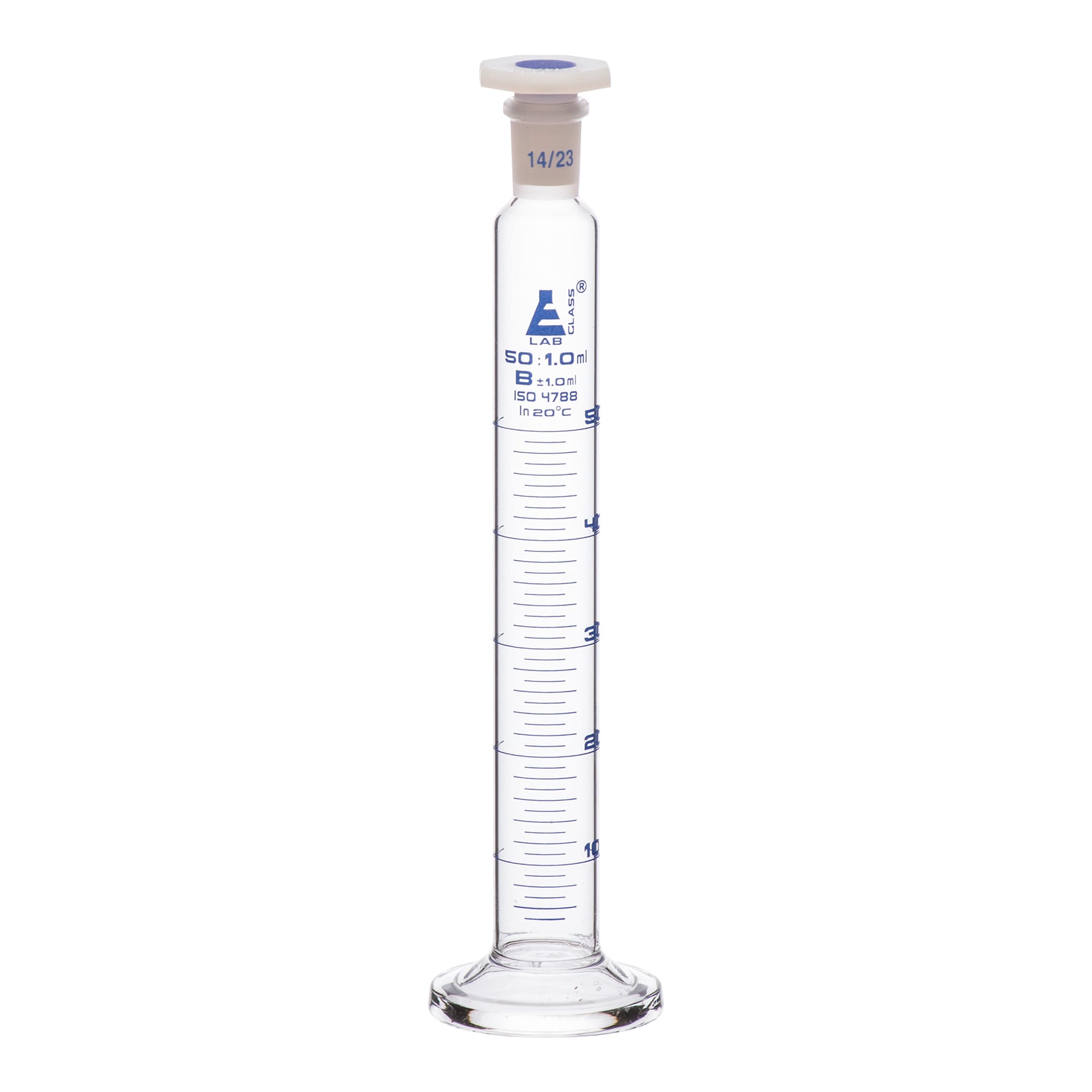 Eisco Glass Graduated Cylinders with Stopper and Round Base