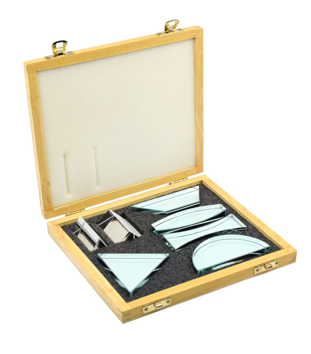 Eisco Glass Prism and Lens Set, 7-Pieces