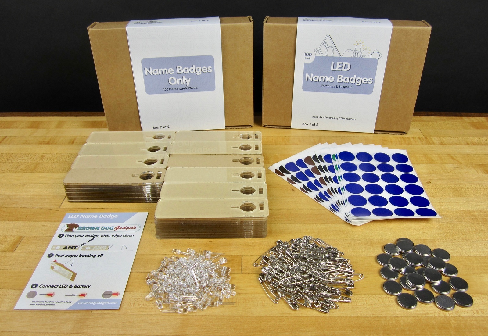 LED Acrylic Name Badge Kit