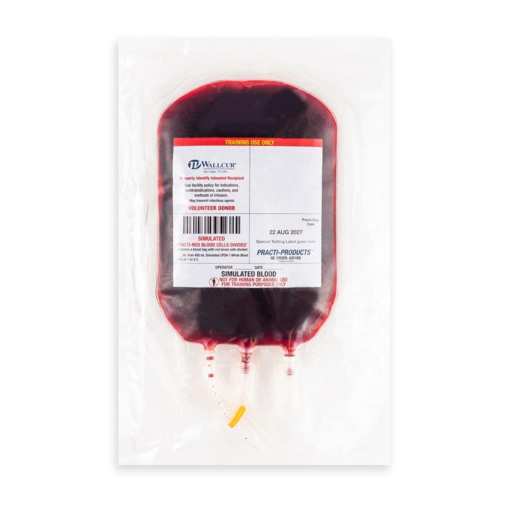 Wallcur® PRACTI-Blood Bag for Training Purposes