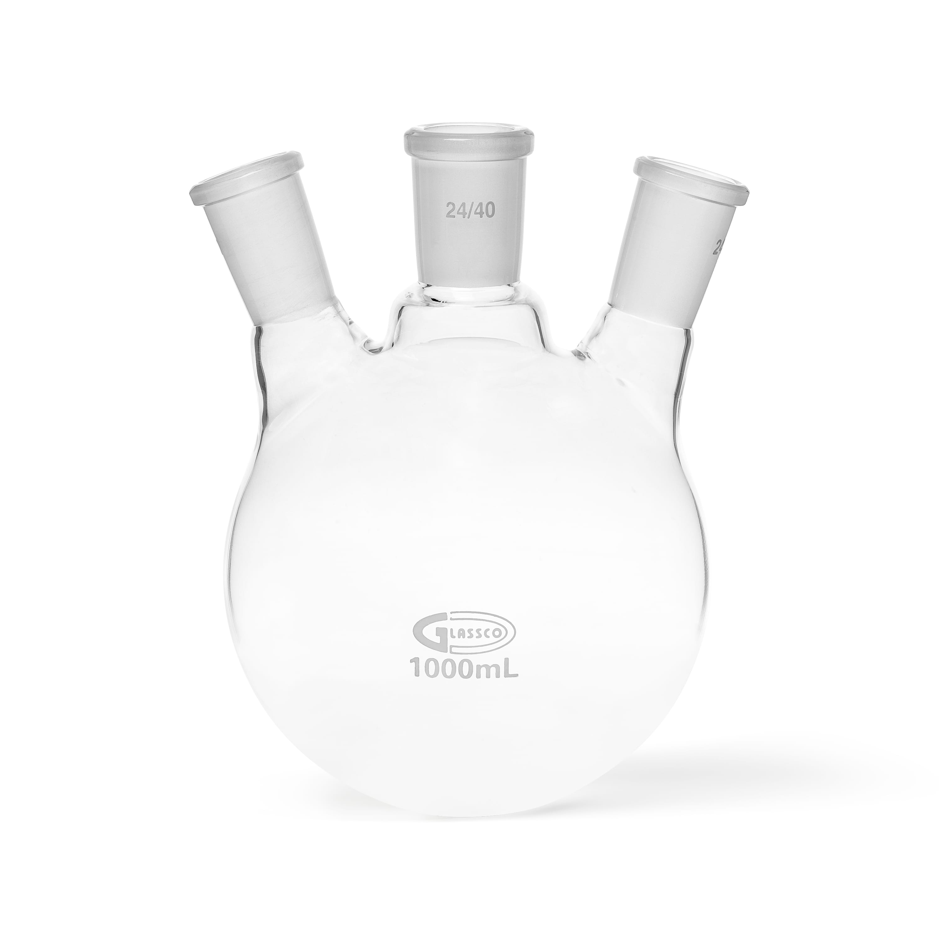 Round Bottom Flasks, Angular, 3-Necked