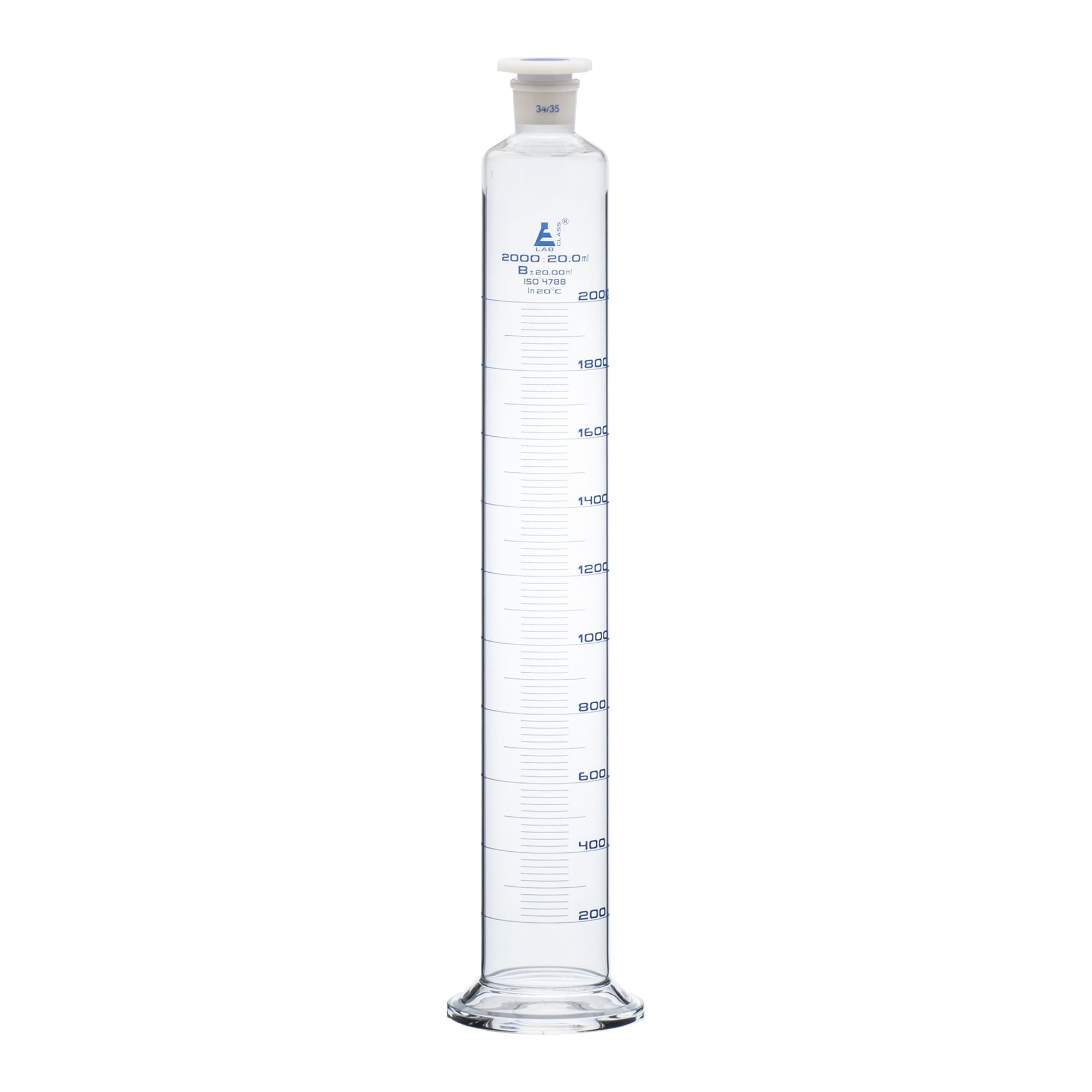 Eisco Glass Graduated Cylinders with Stopper and Round Base