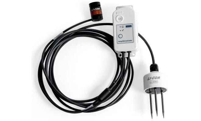 Onset Temperature, RH, Solar Radiation, Soil EC/VWC Data Logger