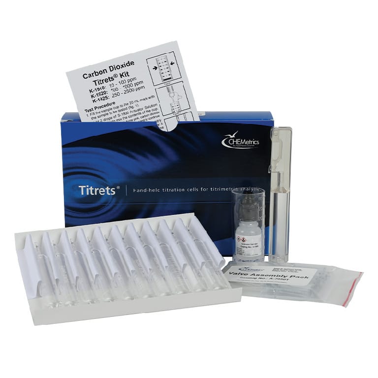 Carbon Dioxide Titrate Test 250 to 2500 ppm