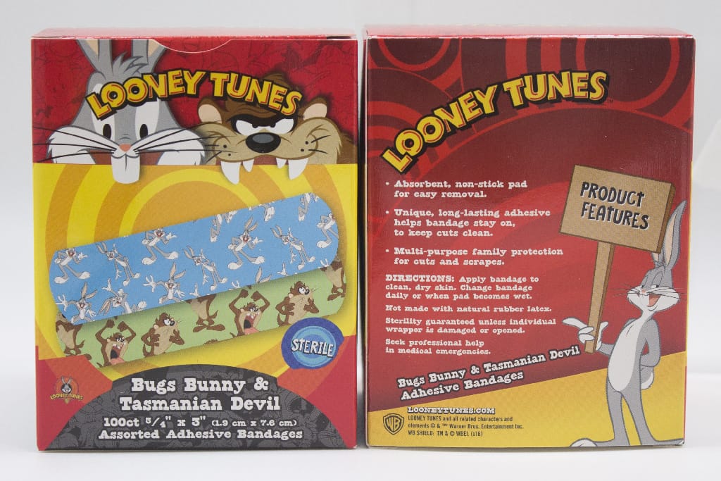 American® White Cross Looney Tunes™ Adhesive Bandages, Sterile, DUKAL™ Corporation
