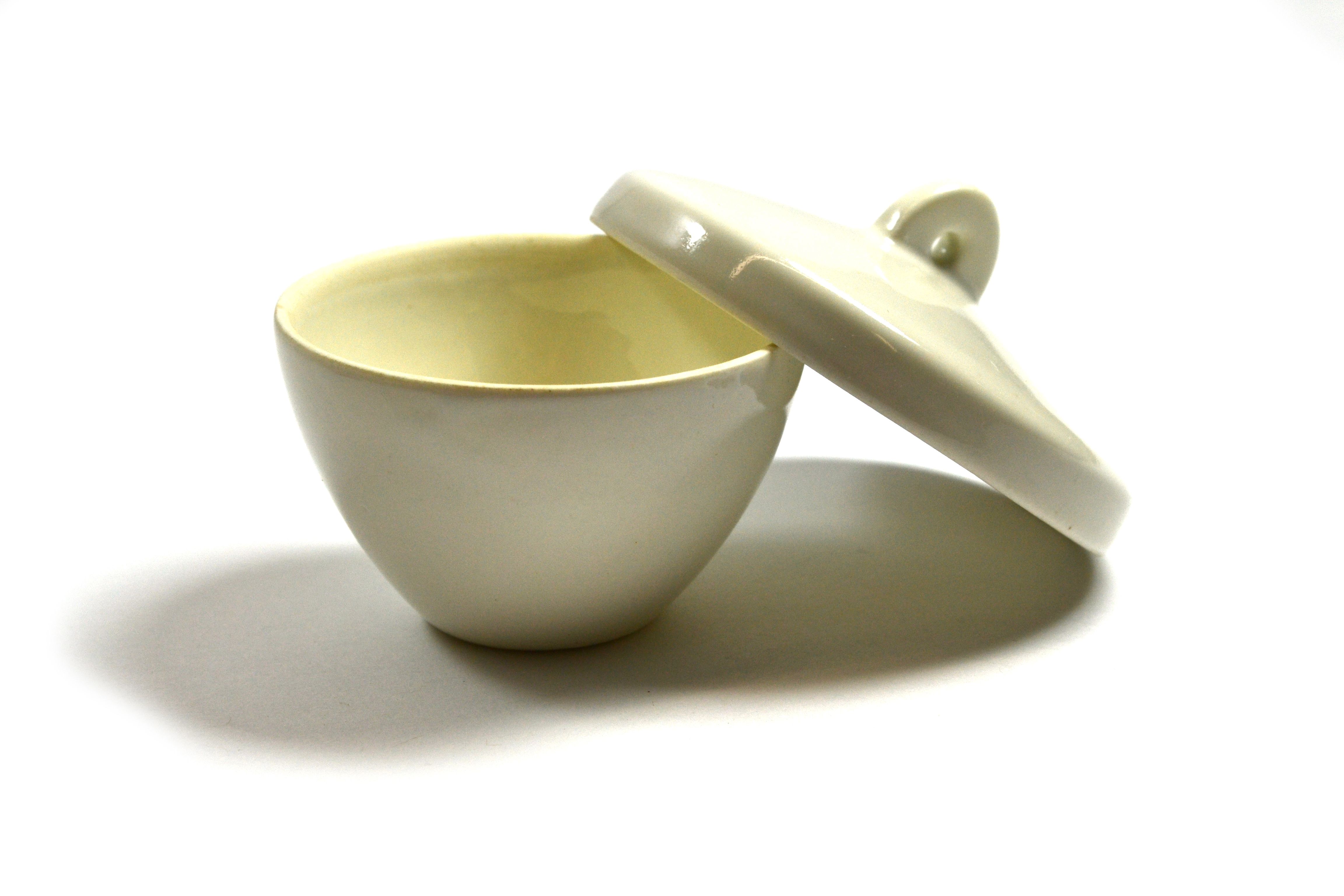 Eisco Porcelain Crucible with Lid, Short Form