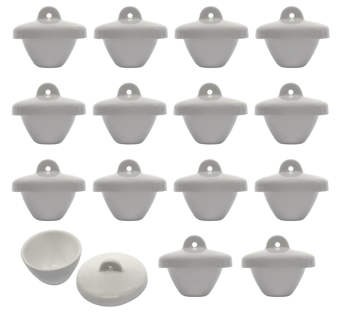 Eisco Porcelain Crucible with Lid, Short Form
