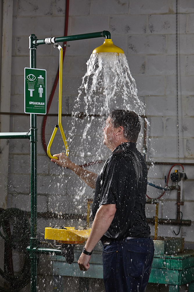 Optimus™ Combination Emergency Shower and Eye/Face Wash System, Speakman®