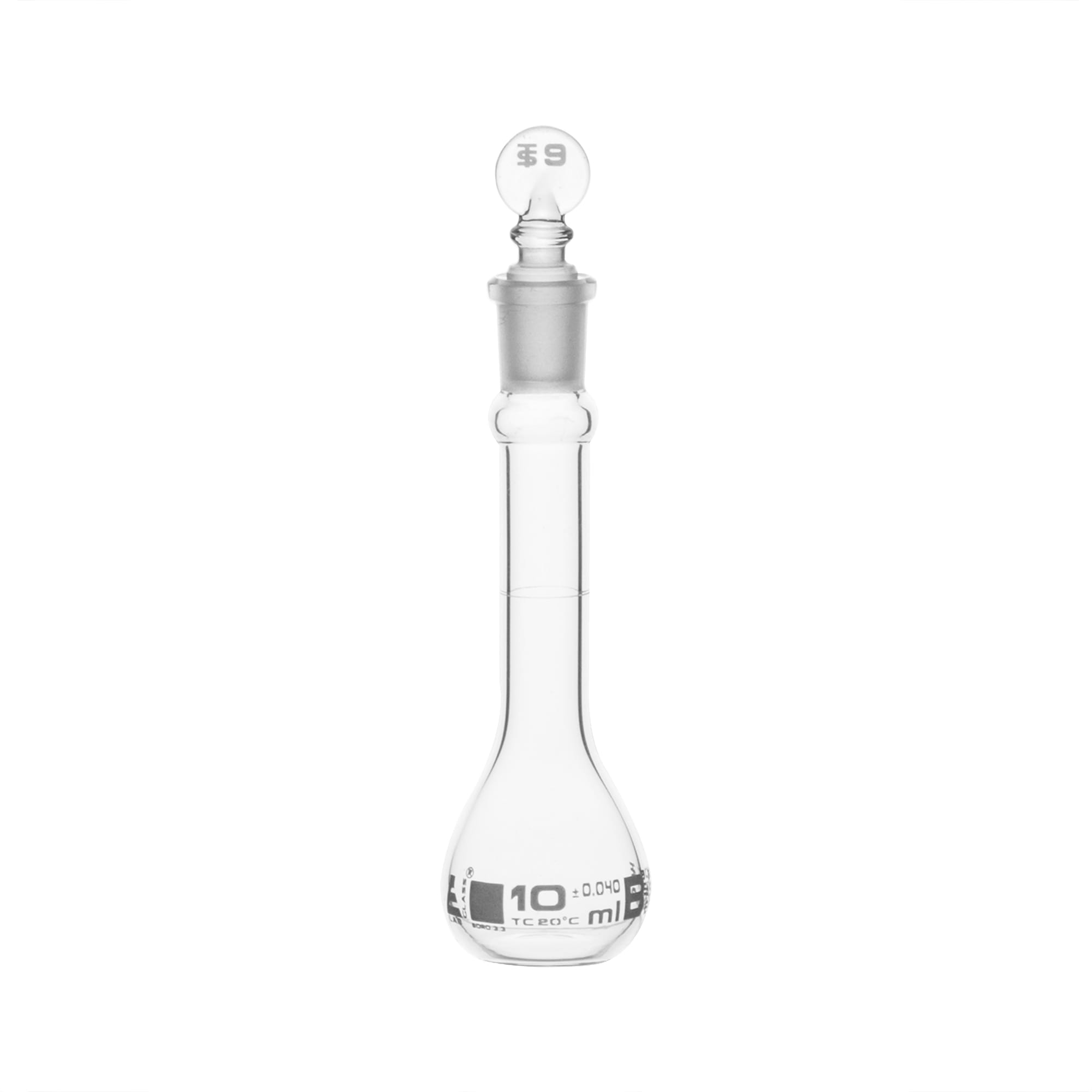 Eisco Glass Volumetric Flasks with Glass Stopper, ASTM Class B
