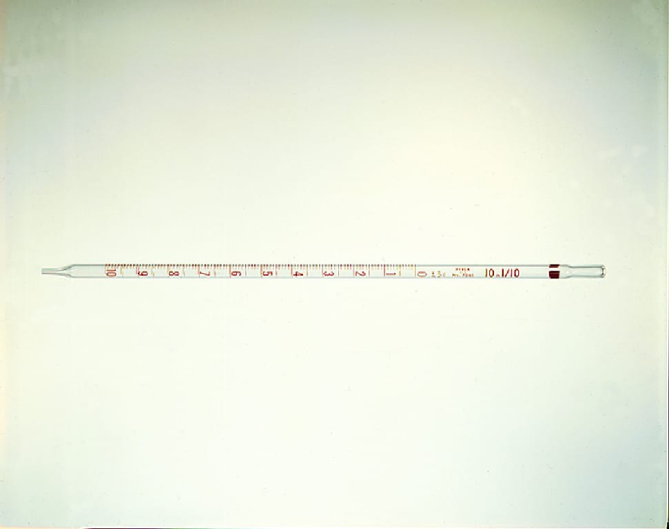 PYREX® Measuring (Mohr) Pipettes, Color-Coded, Tempered Top and Tip, Colored Markings, Corning