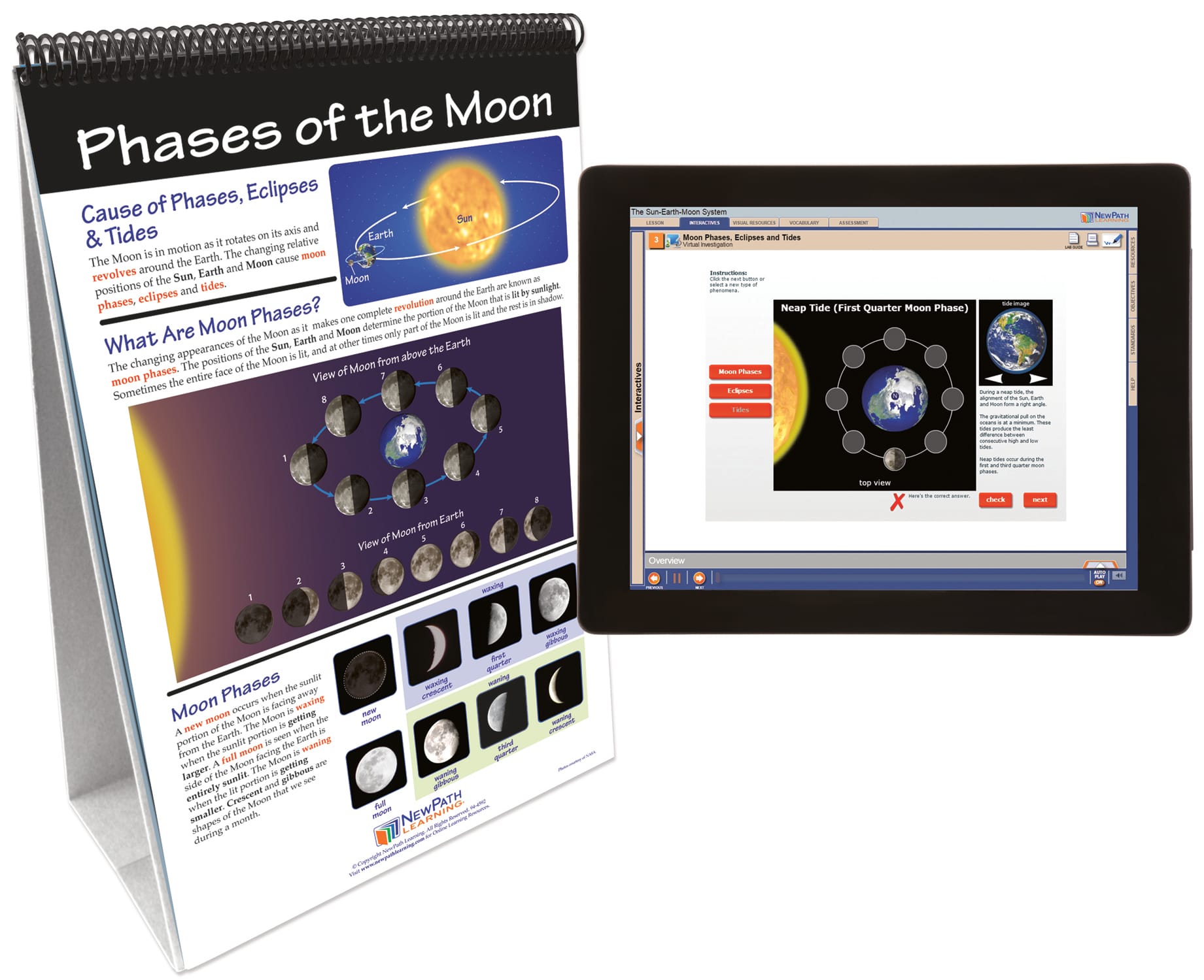 NewPath® Earth Science Skill Builder Flip Charts with Multimedia Lessons
