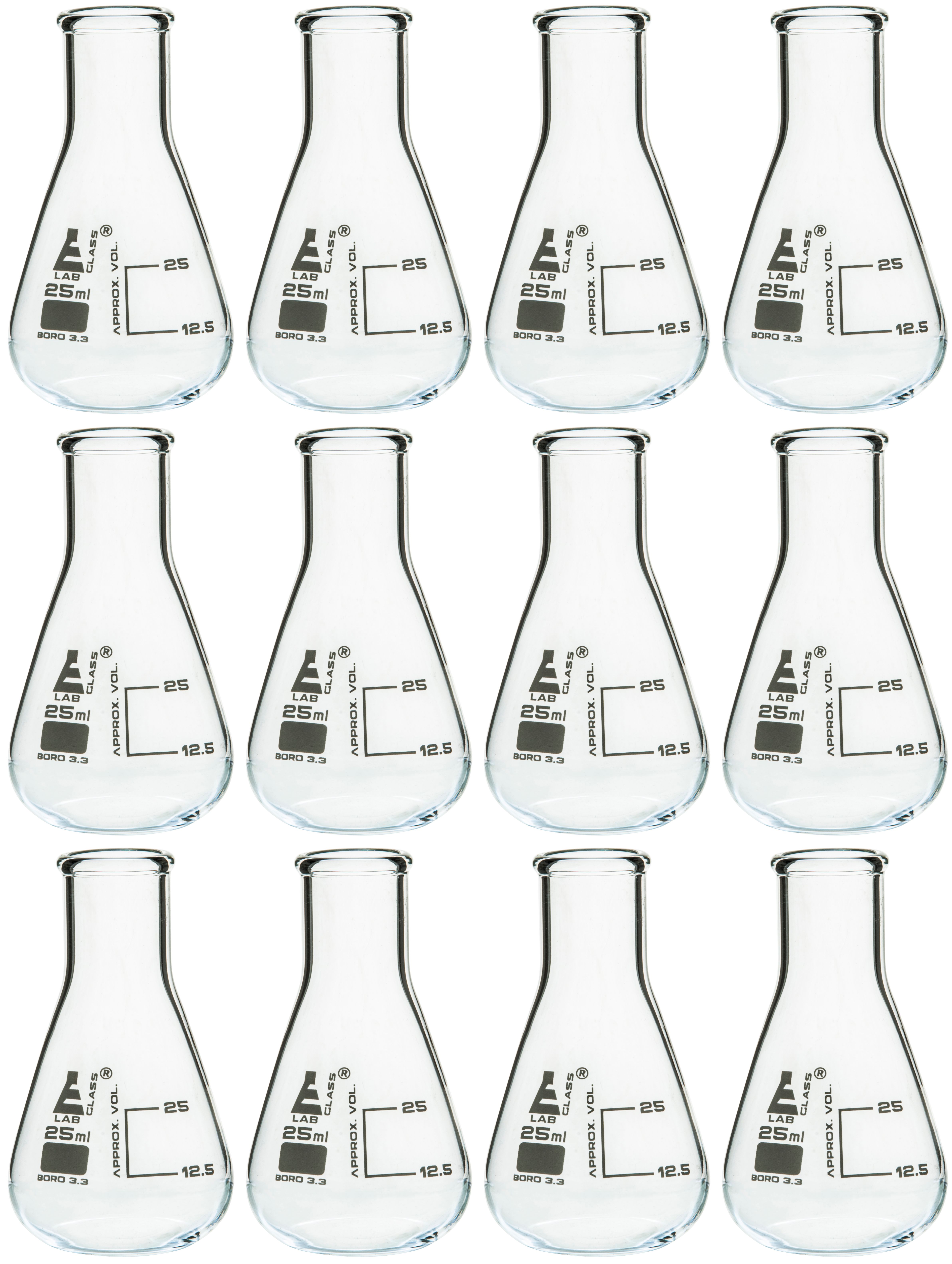 Eisco Glass Narrow Neck Erlenmeyer Flasks