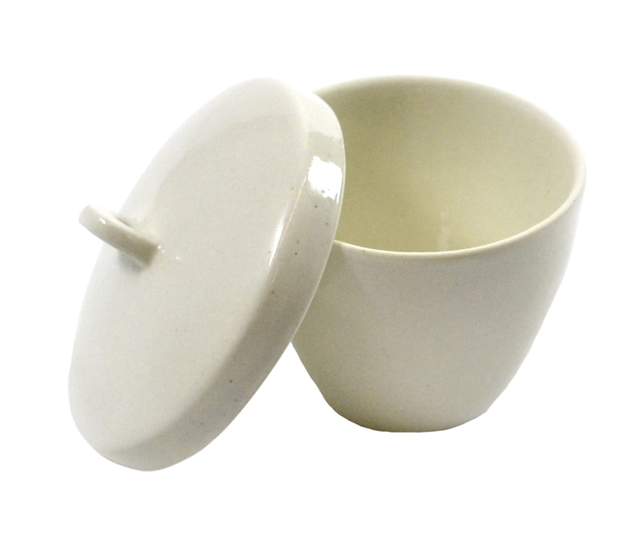 Eisco Porcelain Crucible with Lid, Tall Form