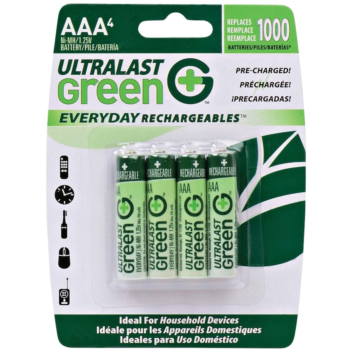 Ultralast Green Rechargeable Batteries