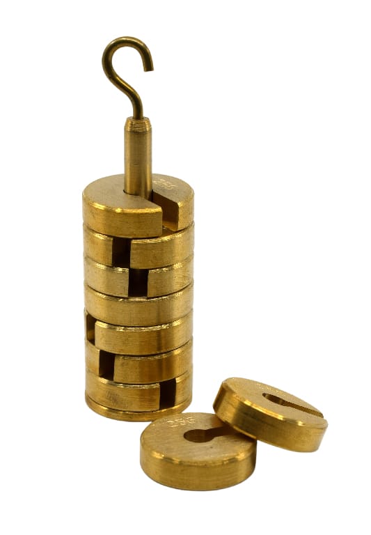 Eisco® Slotted Mass Sets with Hangers, Brass