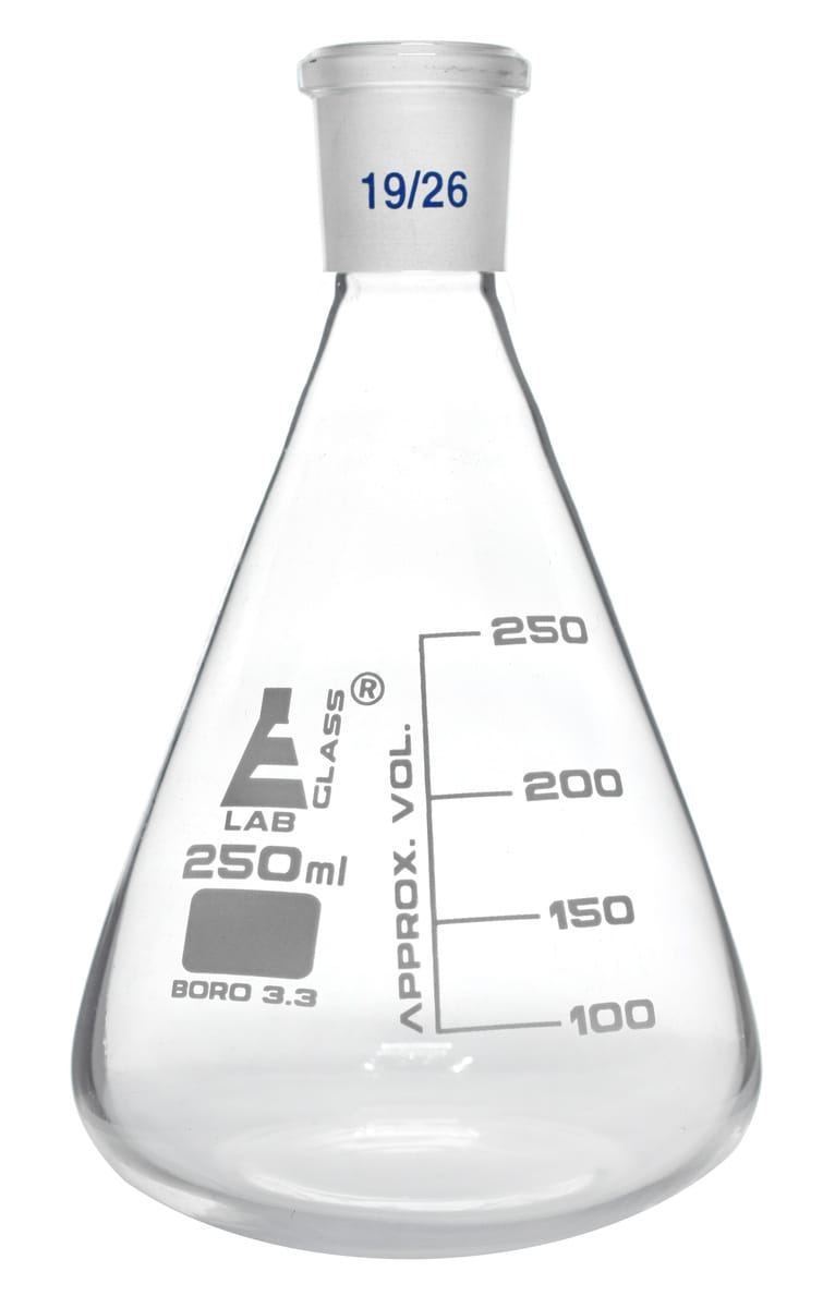 Eisco LabGlass® Erlenmeyer Flasks, Graduated with Ground Joint