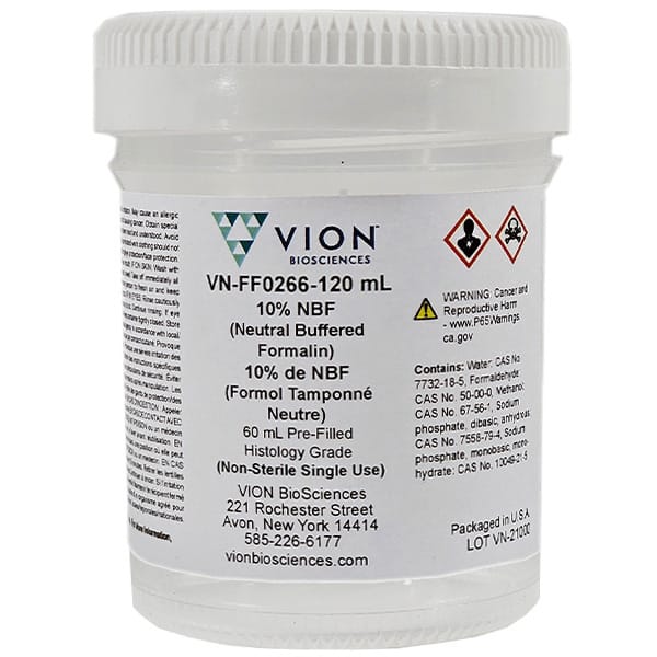 VION™ NBF (Neutral Buffered Formalin) Prefilled Containers