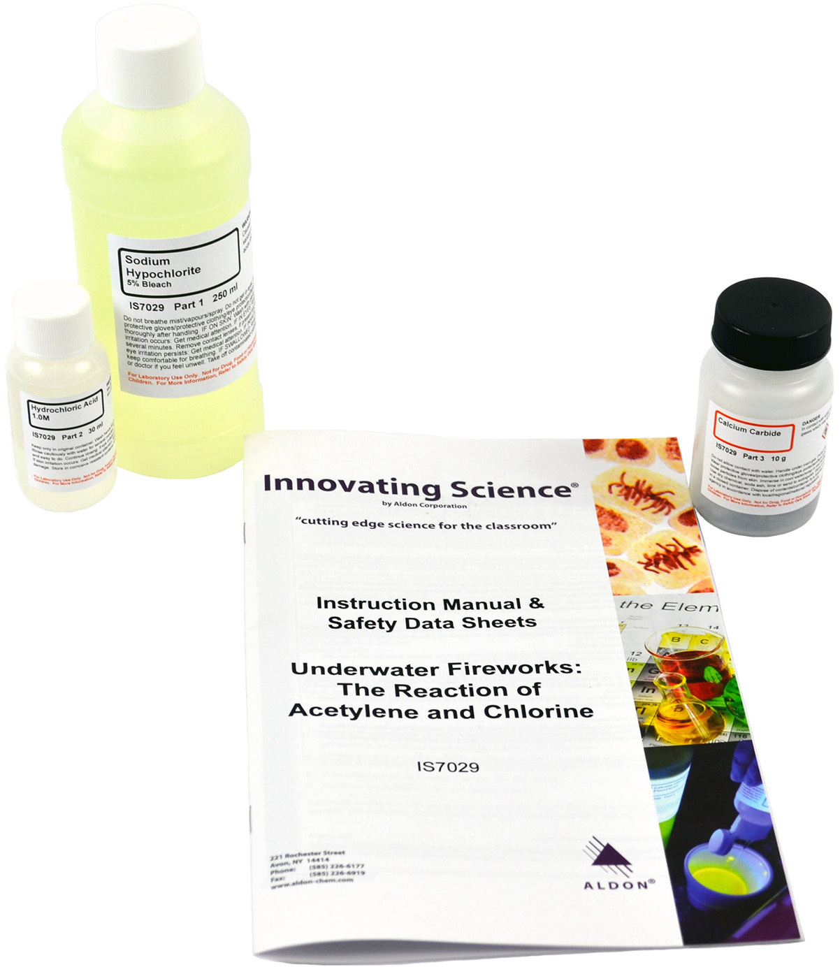 Innovating Science® Underwater Fireworks - The Reaction of Acetylene and Chlorine