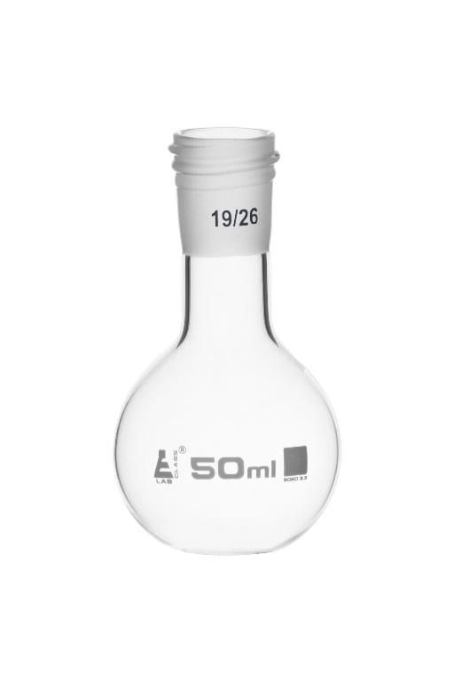 Eisco LabGlass® Boiling Flasks, Flat Bottom with Threaded Joint