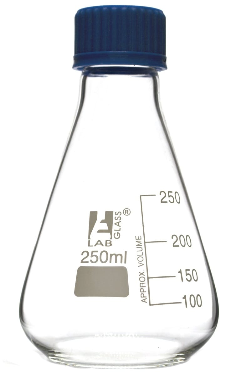 Eisco LabGlass® Erlenmeyer Flasks with Polypropylene Screw Cap