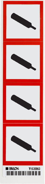 Brady® Coated Paper GHS Labels 'Gas Pressure Picto'