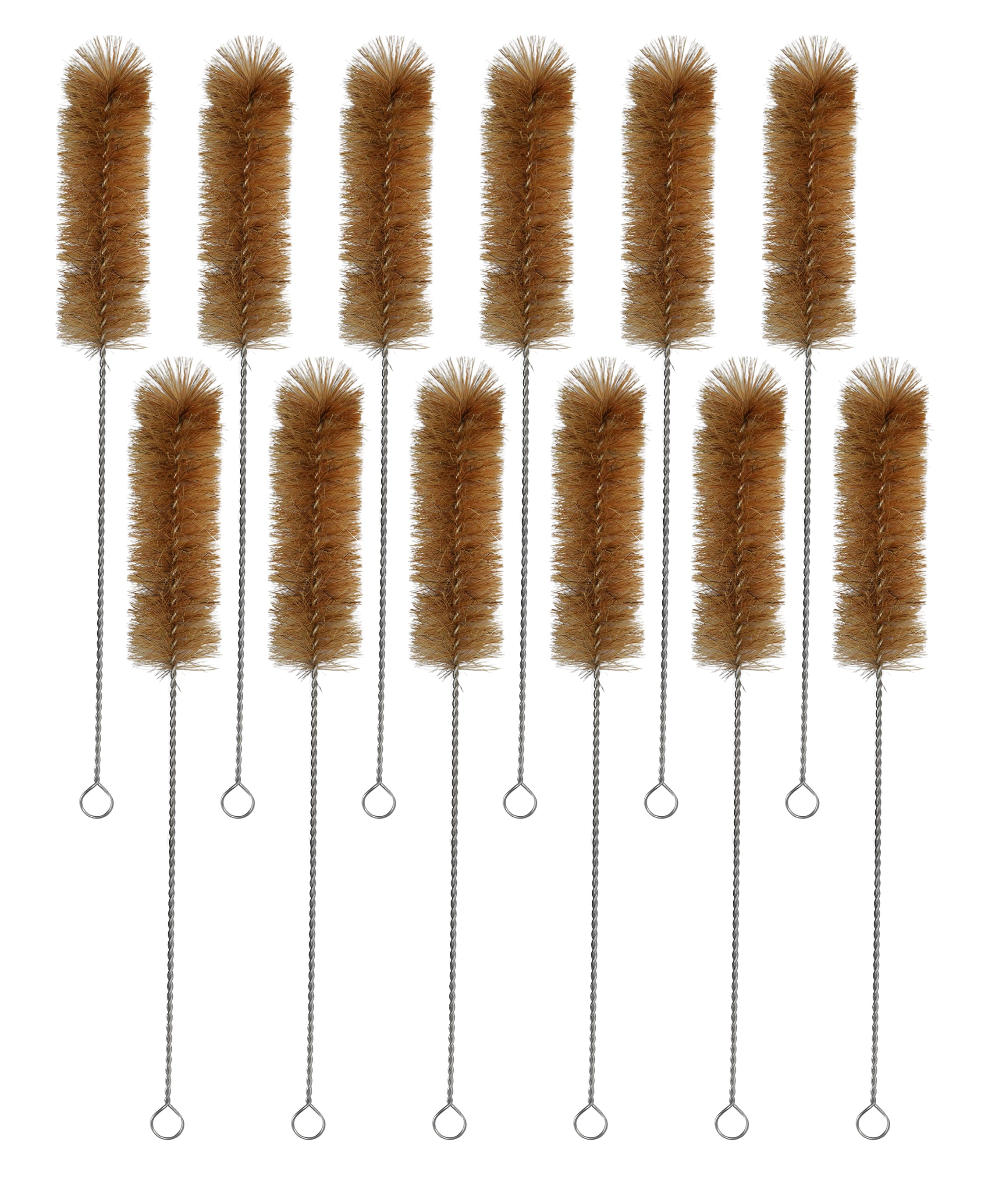 Eisco Natural Fiber Test Tube Brushes with Fan-Shaped Ends