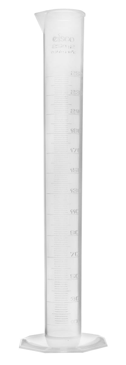 Eisco Polypropylene Graduated Cylinders with Hexogonal Base, Class B