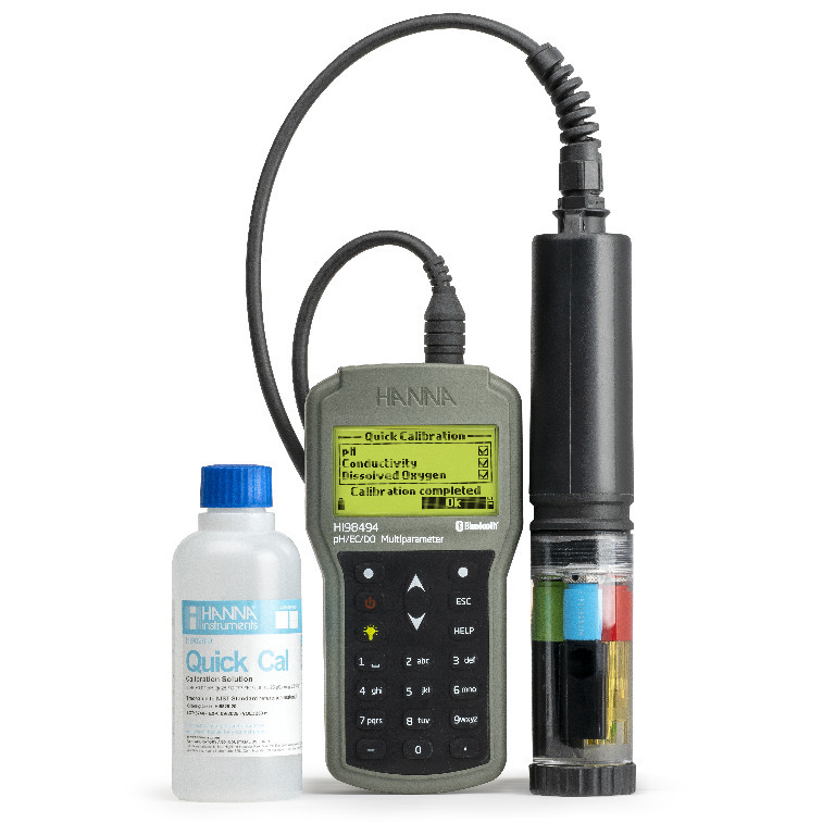 Portable pH/EC/DO Meter with Bluetooth HI98494