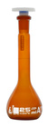 Eisco Amber Glass Volumetric Flasks with Polypropylene Stopper, Class A