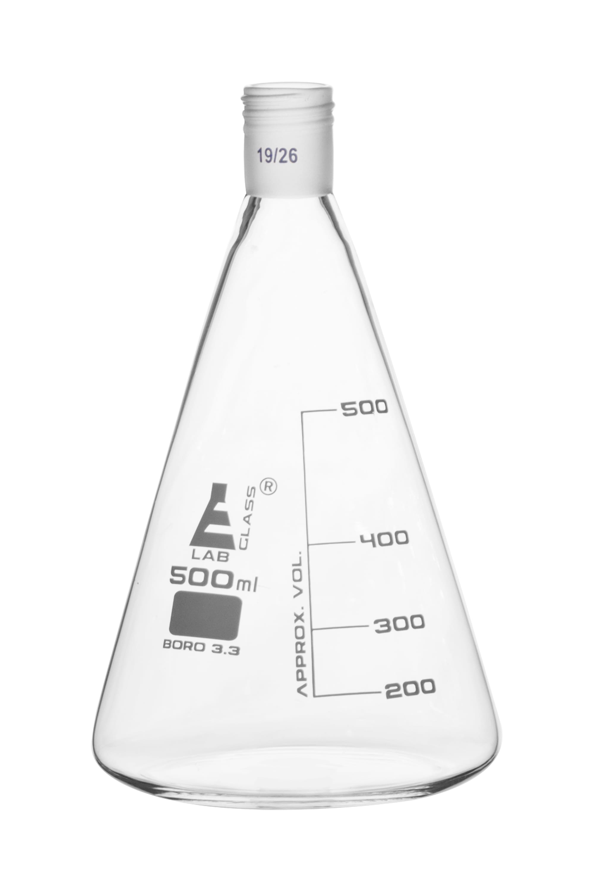 Eisco LabGlass® Erlenmeyer Flasks, Graduated with Threaded Joint