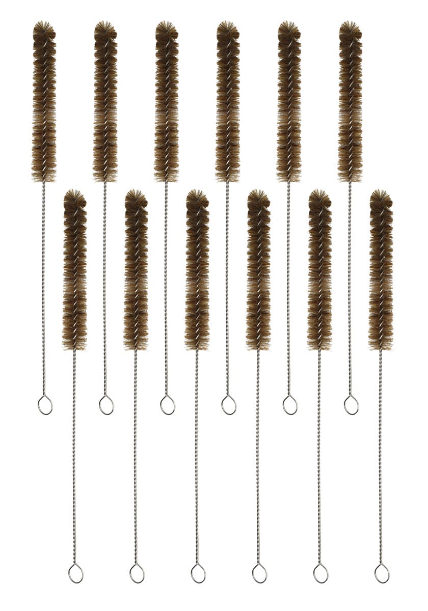 Eisco Natural Fiber Test Tube Brushes with Fan-Shaped Ends