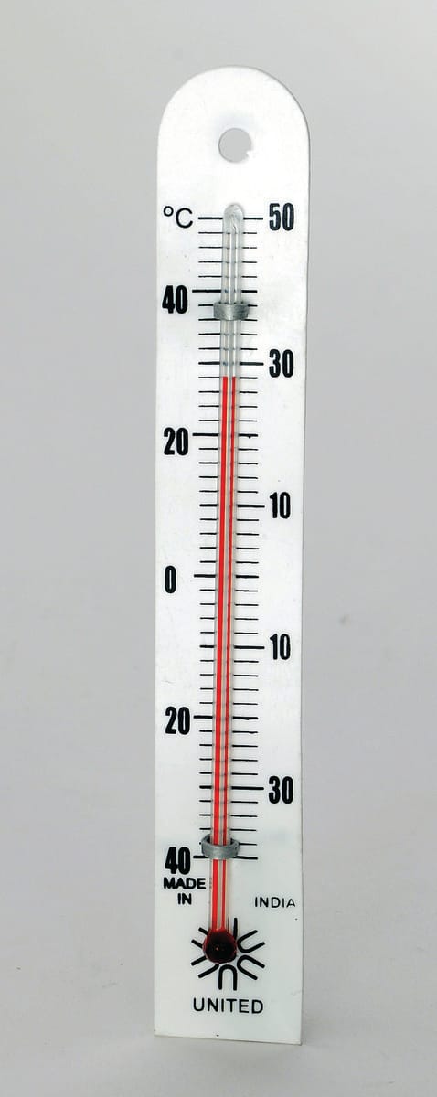 Plastic Backed Student Thermometer, United Scientific Supplies