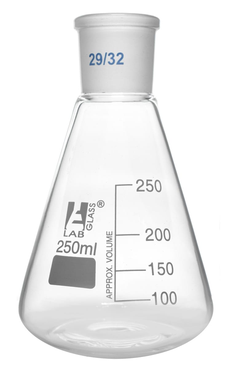 Eisco LabGlass® Erlenmeyer Flasks, Graduated with Ground Joint