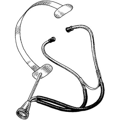 DeLee-Hillis Obstetrical Stethoscope with Metal Headband and Rigid Arm, Sklar