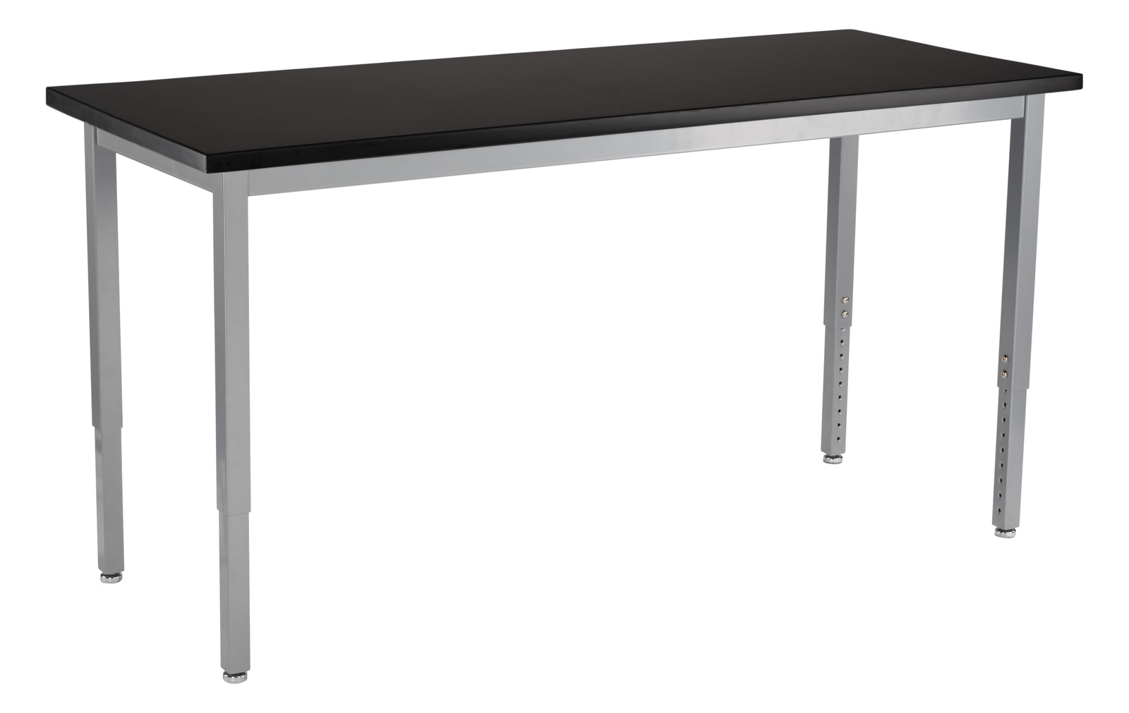 NPS® Steel Height-Adjustable Science Lab Tables, Phenolic Top, Gray Frame