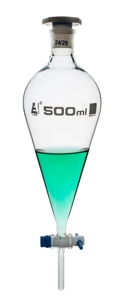 Eisco Glass Squibb Separatory Funnels - Ungraduated