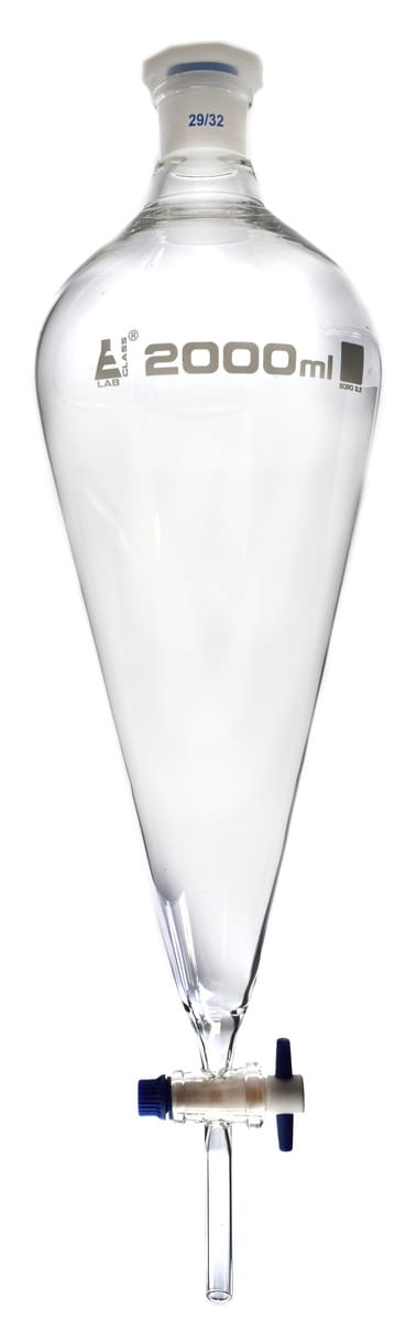 Eisco Glass Squibb Separatory Funnels - Ungraduated