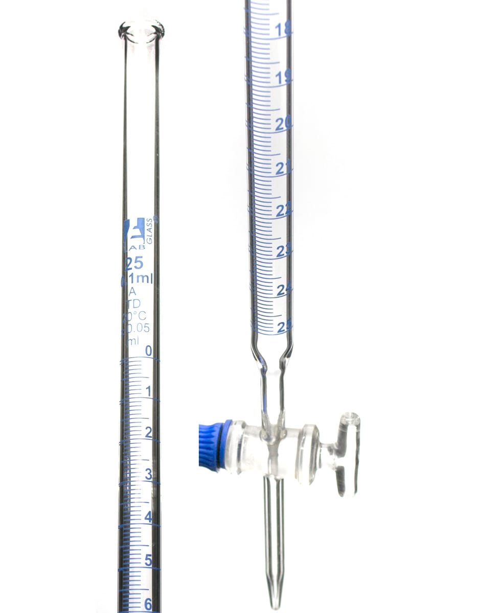 Eisco Premium Glass Burettes with Glass Key Stopcock
