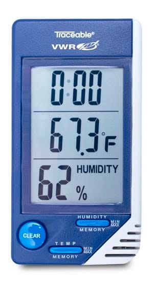 VWR® Traceable® Thermometer/Clock/Humidity Monitor