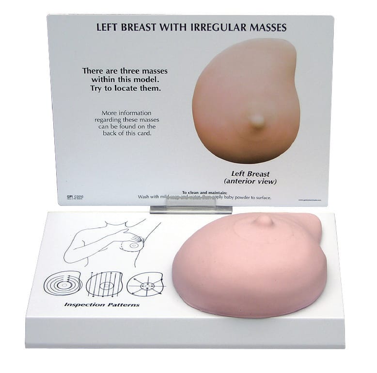 GPI Anatomicals® Left Breast With Irregular Masses Model