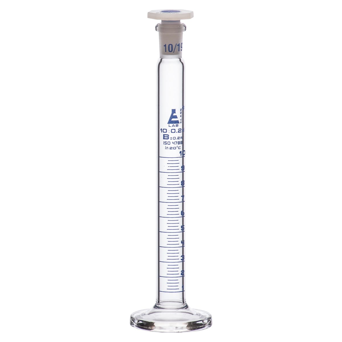 Eisco Glass Graduated Cylinders with Stopper and Round Base