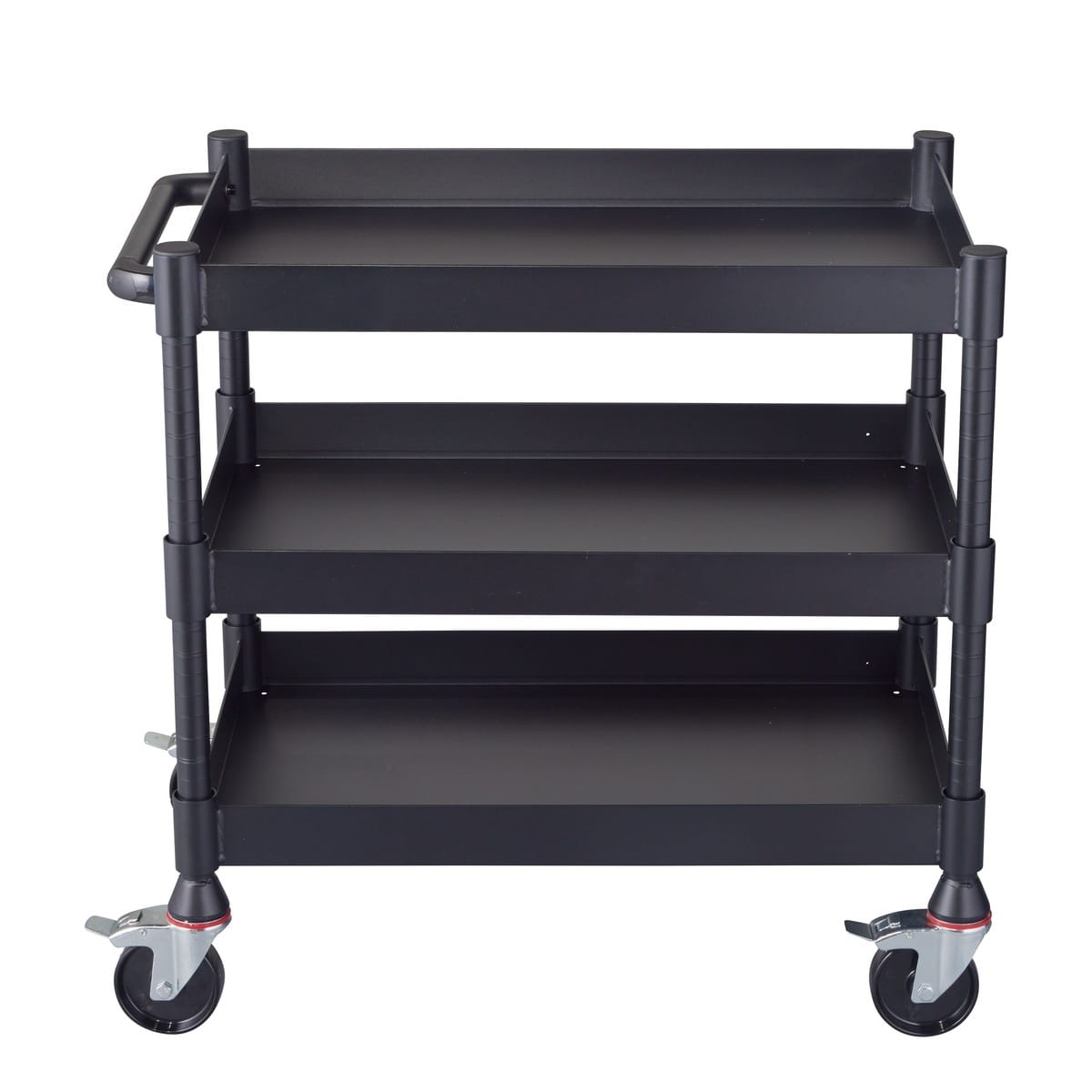 Mightyhaul™ High-Capacity Industrial Utility Cart, 18" W, with Three Adjustable-Height Reversible Shelves